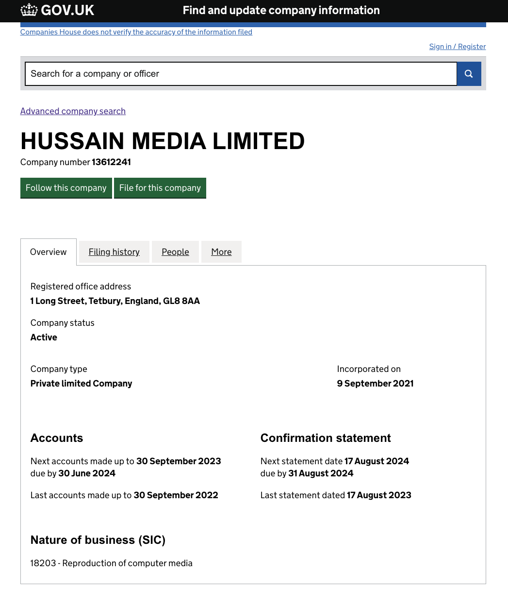 Ray Hussain Media Limited UK scam